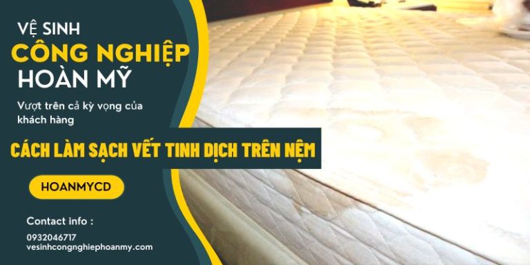 Cách làm sạch vết tinh dịch trên nệm